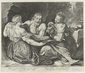 Lot a jeho dcery od Willem Isaacsz Swanenburg
