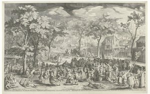 Městský jarmark, cca. 1610 od Willem Isaacsz. van Swanenburg