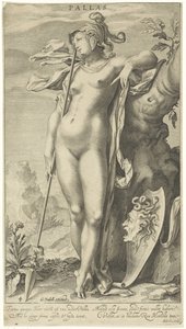 Minerva u stromu Pallas (název na objektu) Judgment of Paris (název série) od Willem Isaacsz. van Swanenburg