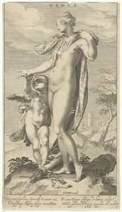 Venuše a Amor Venuše (název na objektu) Judgment of Paris (název série) od Willem Isaacsz. van Swanenburg