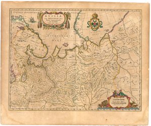 Mapa Ruska Z: Mapa světa.., 1645