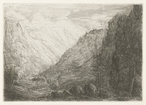 Pohled na horské údolí od Willem Matthias Jan van Dielen