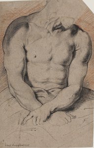 Kristus korunovaný trním. Torzo Krista. Po Van Dyckovi od Willem Panneels
