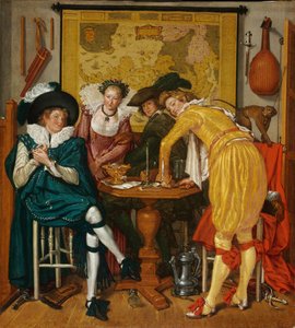 Veselá společnost - Buytewech, Willem Pietersz. (1591/92-1624) - 1620 - Olej na plátně - 72,6x65,4 - Muzeum výtvarných umění, Budapešť