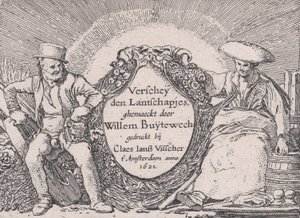 Titulní strana, z Verscheyden Landtschapjes Různé malé krajiny, deska 1, ca. 1616,