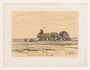 Dolmen v Tynaarlo v Drenthe Dolmen v Tinaarlo. Drenthe (název na objektu) Album nizozemského diváka č. 3 (název série) od Willem Roelofs (I)
