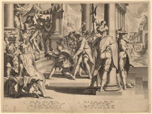 Alegorie spravedlnosti od Willem Swanenburgh, after Joachim Anthonisz Wtewael