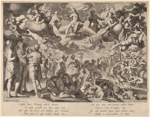 Poslední soud od Willem Swanenburgh, after Joachim Anthonisz Wtewael