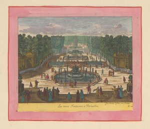 Drei Brunnen in den Gärten von Versailles od Willem Swidde