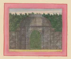 Laubengang mit Tor für eine Hecke in den Gärten von Versailles od Willem Swidde