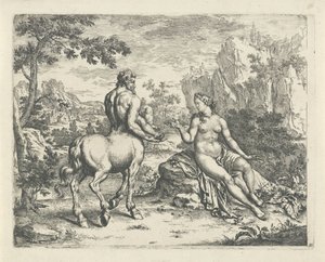 Ocyrhoe předpovídá osud Chirona a Asclepia od Willem Van Mieris