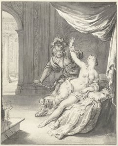 Tarquinius vyhrožuje Lucretii od Willem Van Mieris