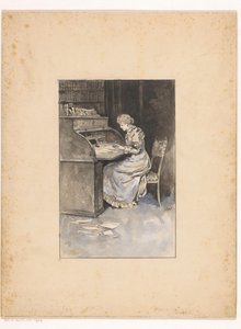 Psací žena od Ludwig Willem Reymert Wenckebach