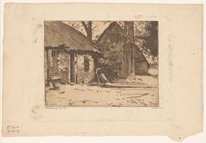 Farma se stodolou v Brabantsku od Willem Witsen (signed by artist)