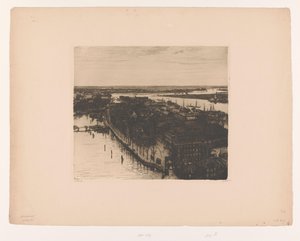 Pohled na Dordrecht z věže Grote Kerk Port, Dordrecht (původní název) Dordrecht I (původní název) od Willem Witsen (signed by artist)