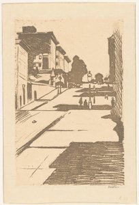 Pohled na Maison Street a Fairmont Hotel v San Franciscu od Willem Witsen (signed by artist)