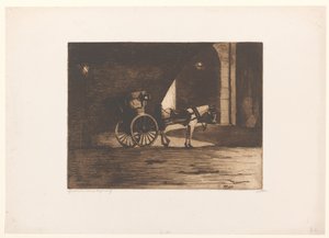 Přeprava pod mostem Waterloo v Londýně od Willem Witsen (signed by artist)