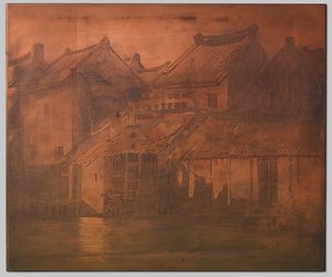 Batavia. domy na kali v uzavřené řadě od Willem Arnoldus Witsen