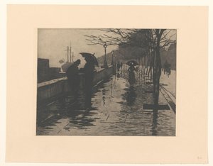 Pohled na Victoria Embankment v Londýně od Willem Arnoldus Witsen