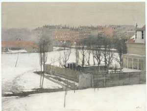 Pohled na Oosterpark ve sněhu od Willem Arnoldus Witsen