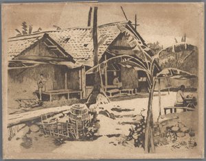 Strom Pisang v kampong, Buitenzorg od Willem Arnoldus Witsen