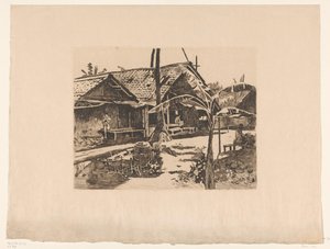 Strom Pisang v kampong v Buitenzorg od Willem Arnoldus Witsen