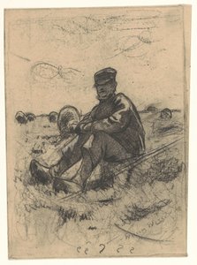 Sedící ovčák od Willem Arnoldus Witsen