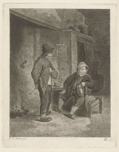 Interiér s farmáři od Willem de Bruin