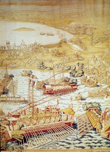 Dobytí Tunisu císařem Karlem V.: sídlo Golette v roce 1535. Detail tapisérie od Willema de Pannemaker (činný kolem 1535-1554) 1554 Alcazar de Seville