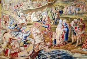 Dobytí Tunisu císařem Karlem V.: násilí páchané na ženách španělskými vojsky v roce 1535 (tapisérie)