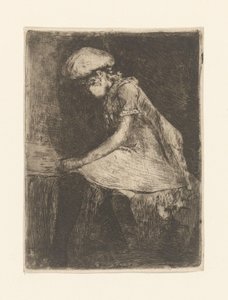 Čtecí dívka (v profilu) (původní název) od Willem de Zwart (signed by artist)