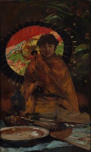 Dívka s japonským slunečníkem, cca 1899