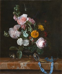 Květinové zátiší Vanitas, kolem 1656-1657 (olej na plátně)