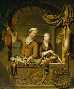 Prodavači drůbeže, 1727 od Willem Van Mieris