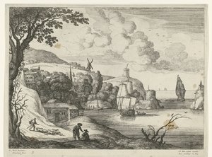 Vesnice v zátoce Italské krajiny (název série) od Willem van Nieulandt (II)