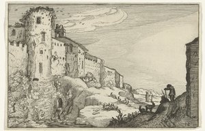Krajina s římskými ruinami Římské ruiny a pobřežní krajiny (série 1) (název série) od Willem van Nieulandt (II)