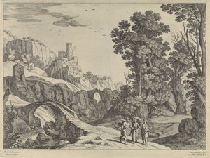 Krajina s Emauzskými cestovateli od Willem van Nieulandt (II)