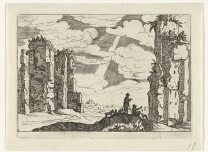 Zřícenina lázní Caracalla Římské ruiny (série 2) (název série) od Willem van Nieulandt (II)