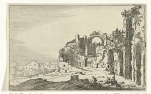 Diokleciánovy lázně Římské ruiny a pobřežní krajiny (série 1) (název série) od Willem van Nieulandt (II)
