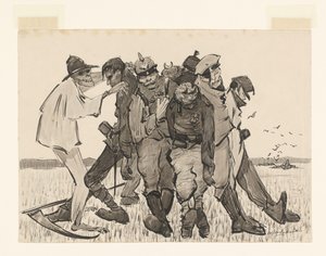 Sklizeň 1918. Moderní kukuřičný snop (původní název na předmětu) od Willem van Schaik (signed by artist)