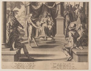 Alexandr Veliký jako soudce, deska 10 z knihy Trůny spravedlnosti (Thronus Iustitiae) od Willem van Swanenburgh