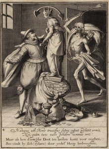 Smrt šípem, který se chystá zasáhnout muže, 1609