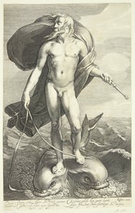 Neptun na dvou delfínech