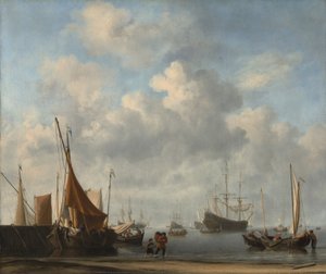 Vjezd do holandského přístavu, ca. 1665. od Willem van de Velde the Younger