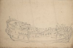 Portrét anglického pátera, asi 1675 (grafit)