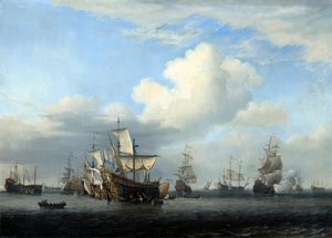 Zajatá Swiftsure, Seven Oaks, Loyal George a Convertine..., c1666 od Willem van de Velde the Younger