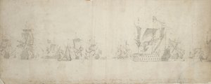 Nizozemské loďstvo po válečné radě, 8.-18. srpna 1665 od Willem van de the Elder Velde