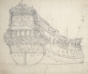 Portrét "Hilversum", asi 1655 (grafit) od Willem van de the Elder Velde