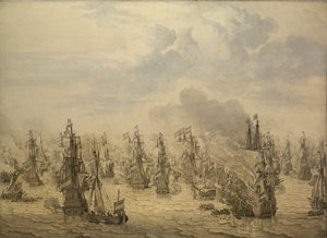 Bitva u Scheveningenu od Willem van de the Elder Velde