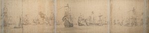 Nizozemská flotila u pobřeží Holandska listopad 1664 od Willem van de the Elder Velde